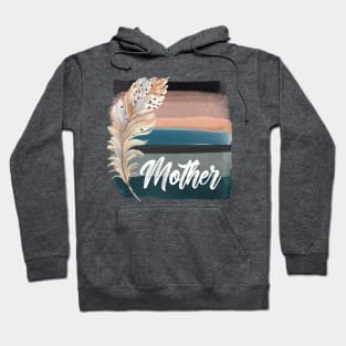 Pastel feather brushstroke mother Hoodie